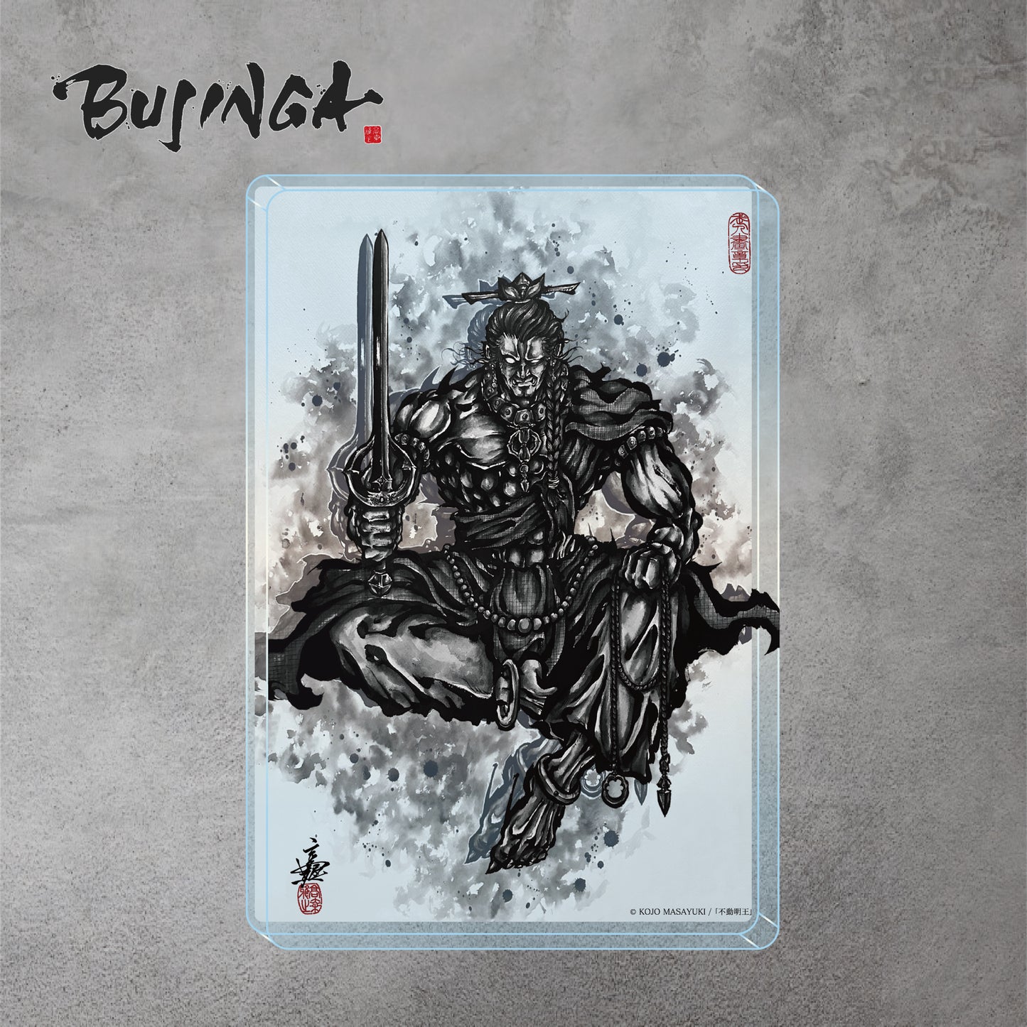 【BUJINGA】アクリルブロック ベーシックver 『不動明王』