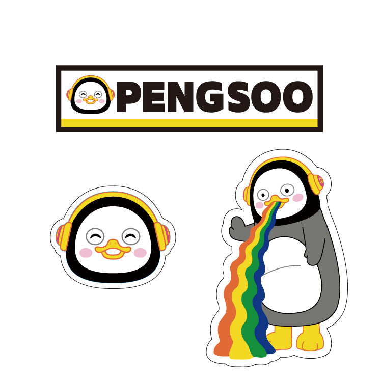 PENGSOO SM ワッペン付きTシャツ 白 Lサイズ (ステッカー付)